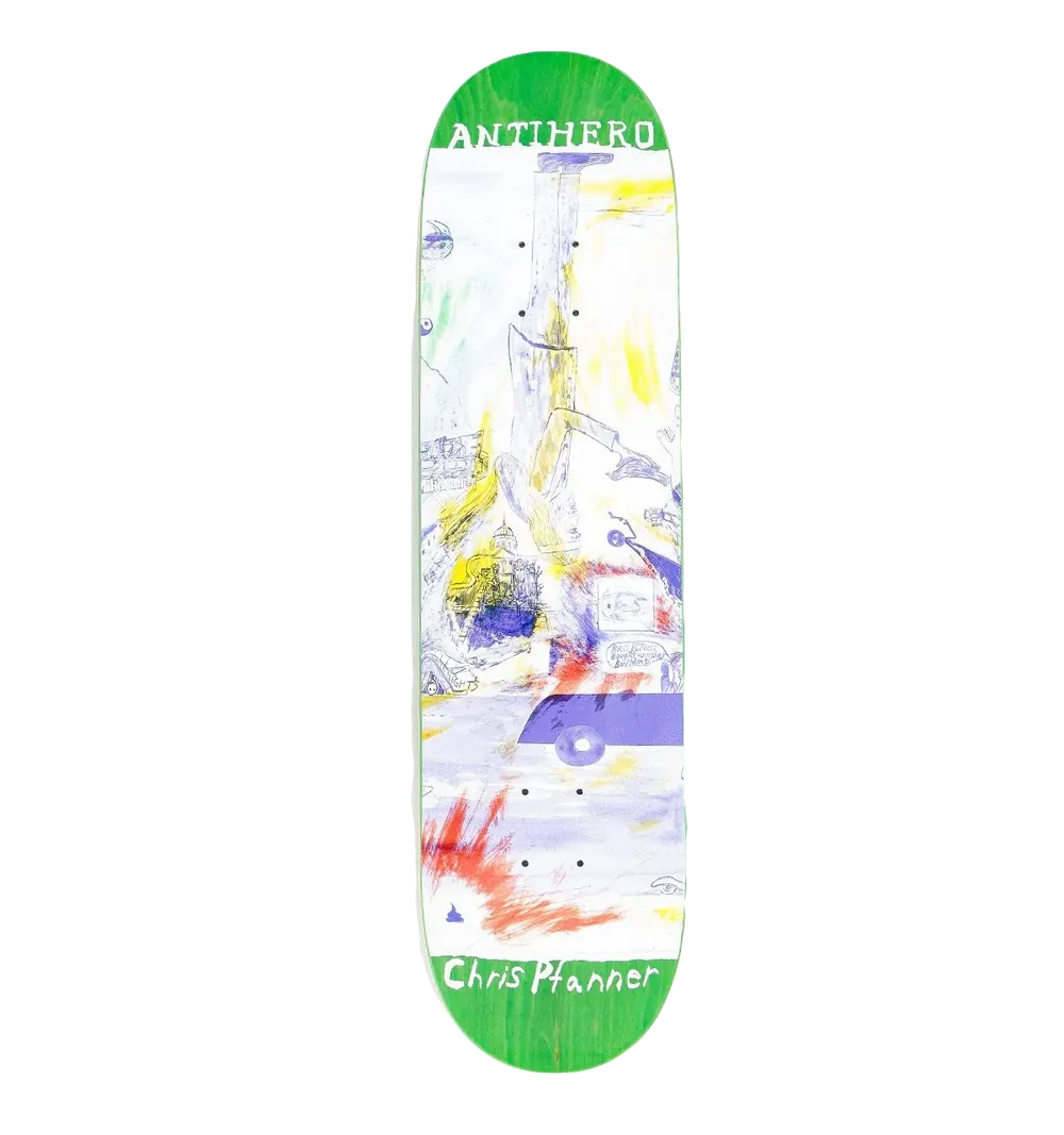 Anti Hero Pfanner SF Then and Now 8.06 skateboard deck