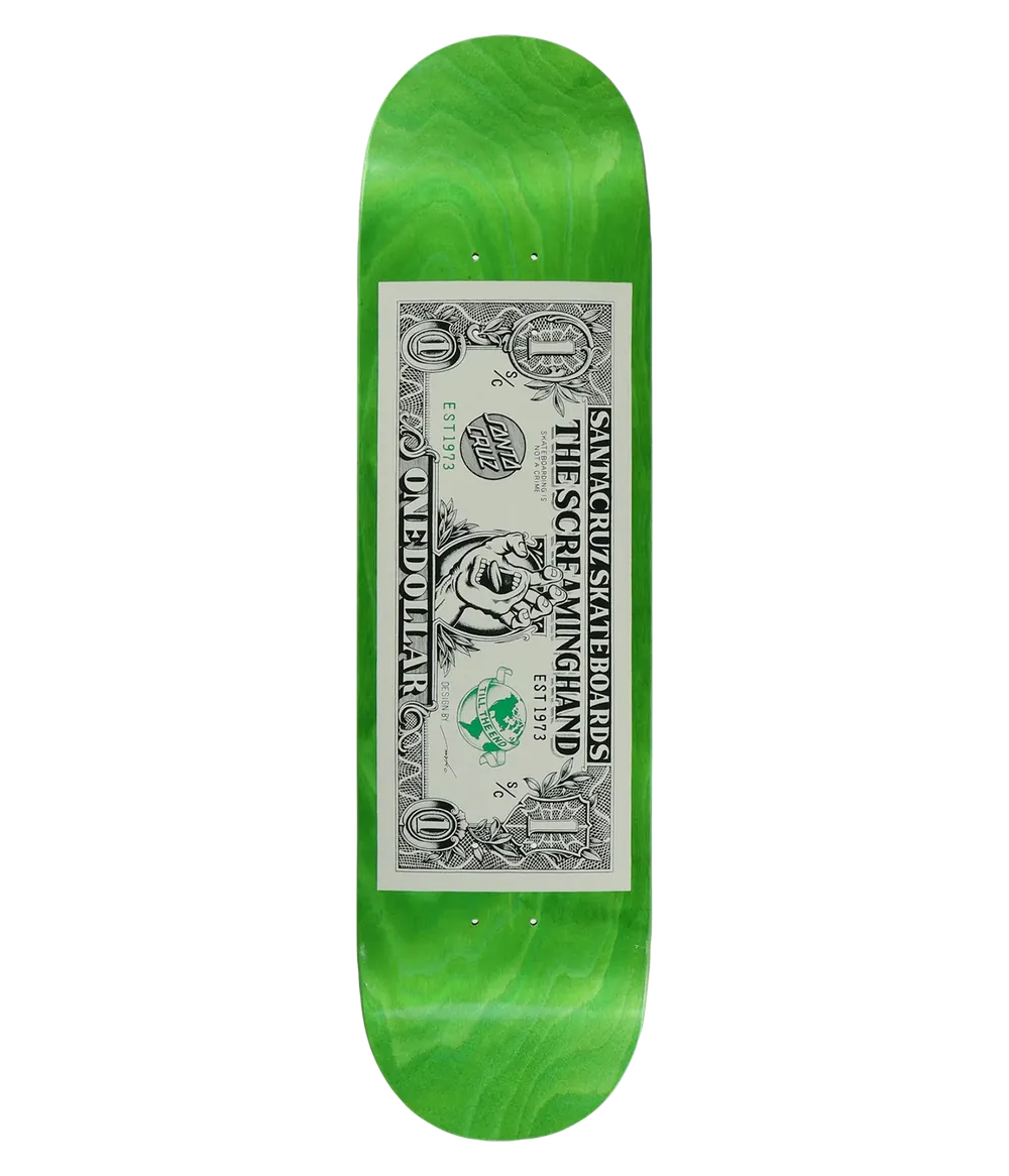 Santa Cruz Deck Dollar Hand 8.25