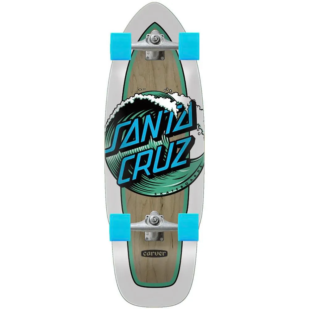 Santa Cruz x Carver Wave Dot Cut Back CX Truck Surfskate Complete 9.75" x 29.95"