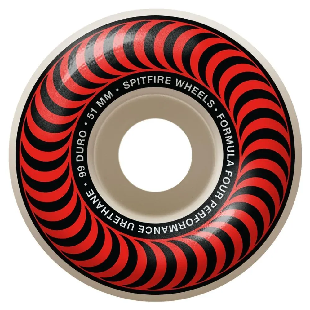 Spitfire F4 99D Classics Red 51mm wheels