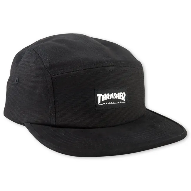 Thrasher Black 5 Panel Cap