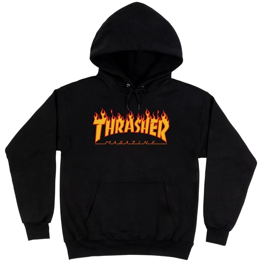 Thrasher Flame Hoodie Size Small (Men's) - Black