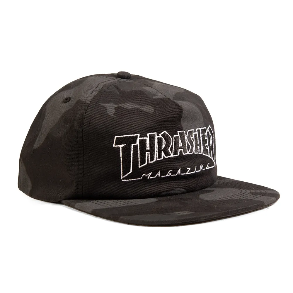 Thrasher Outlined Snapback Cap (Camo)