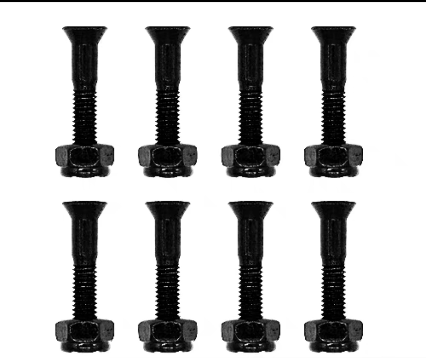 SKATEBOARD HARDWARE SCREWS 25MM - BLACK