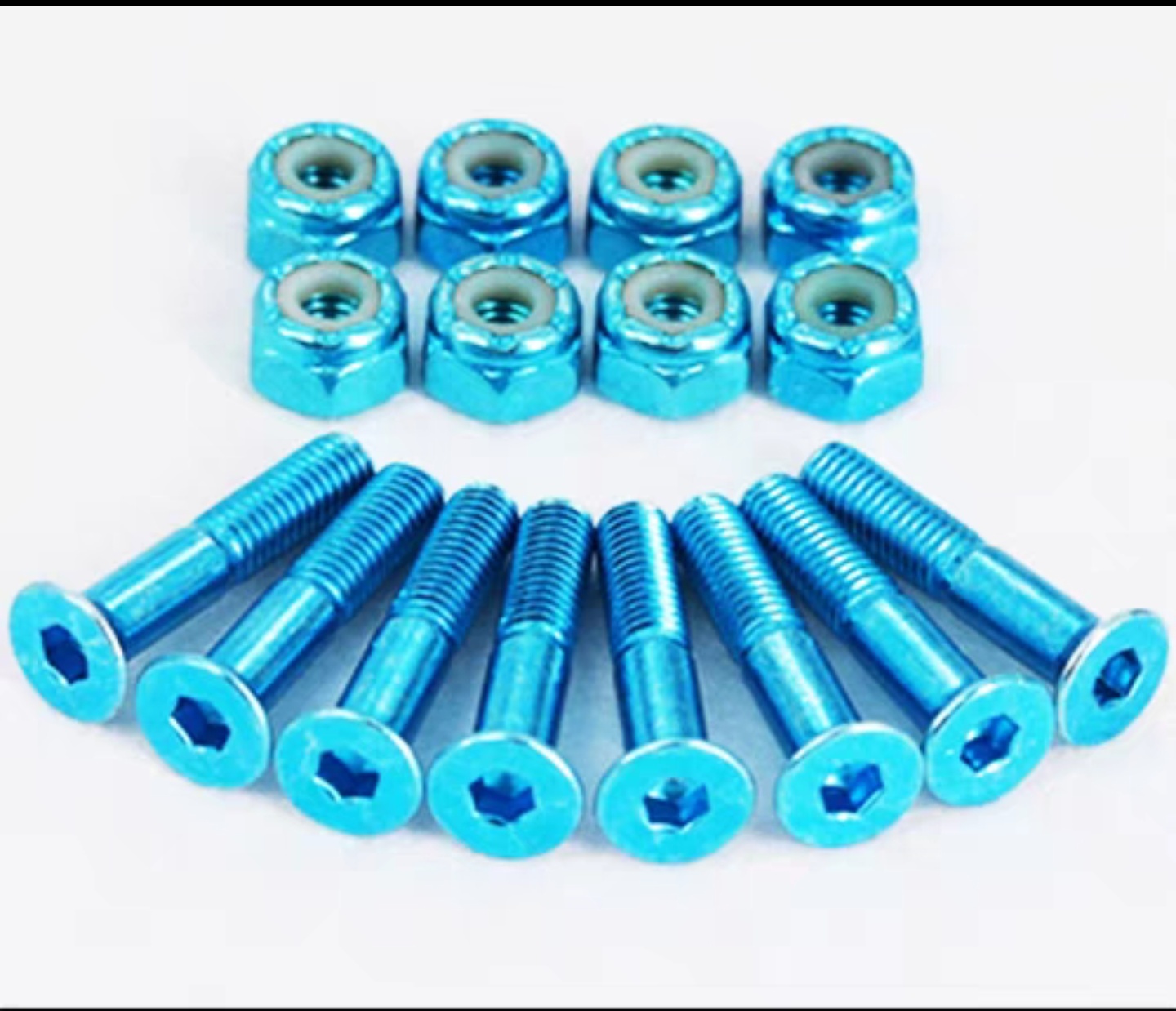 SKATEBOARD HARDWARE SCREWS 25MM - BLUE