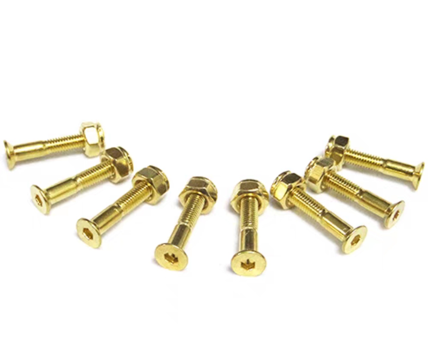 SKATEBOARD HARDWARE SCREWS 25MM - GOLD
