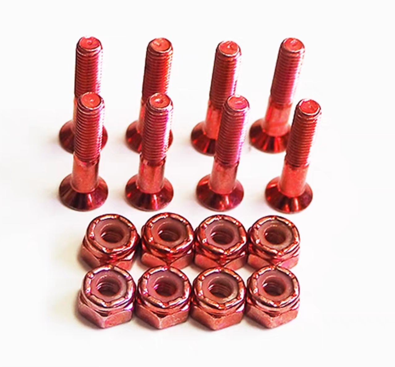 SKATEBOARD HARDWARE SCREWS 25MM - RED