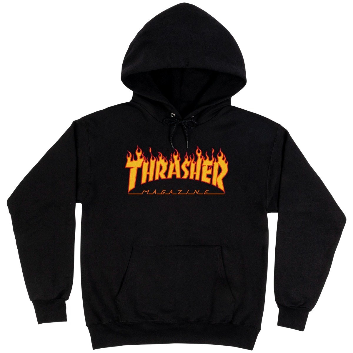 THRASHER FLAME HOODIE SIZE SMALL (MENS)- BLACK