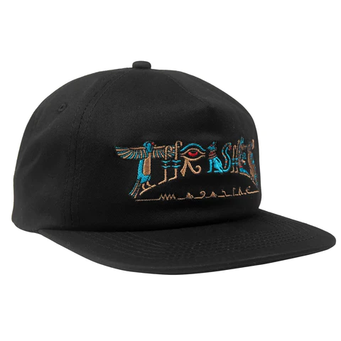 THRASHER HIEROGLYPHICS SNAPBACK CAP - BLACK