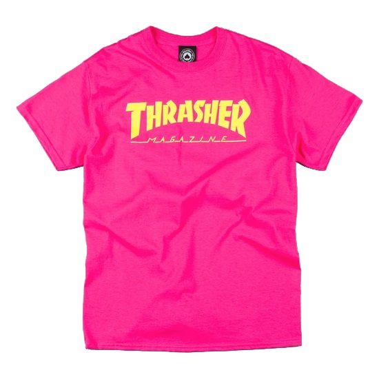 THRASHER MAGAZINE LOGO TEE T-SHIRT PINK SIZE SMALL (MENS)
