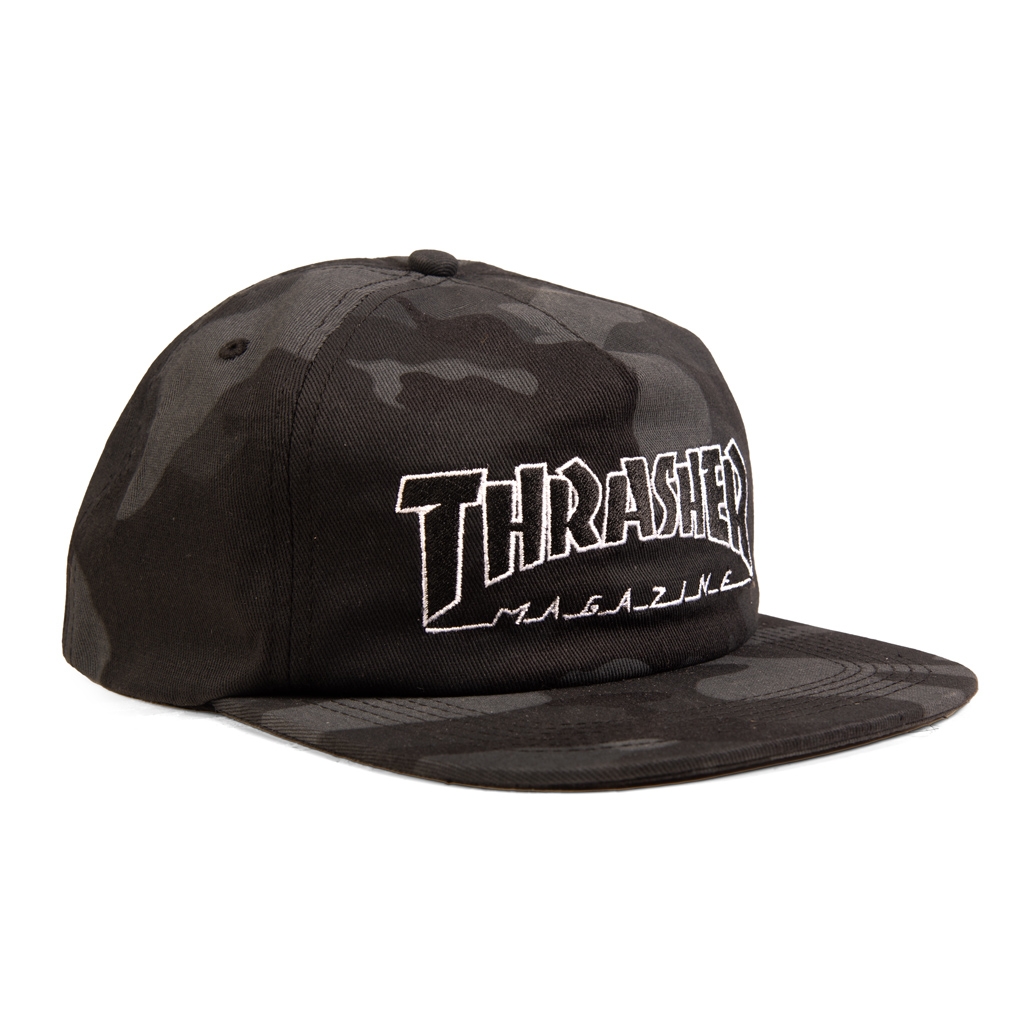 THRASHER OUTLINED SNAPBACK CAP (CAMO)