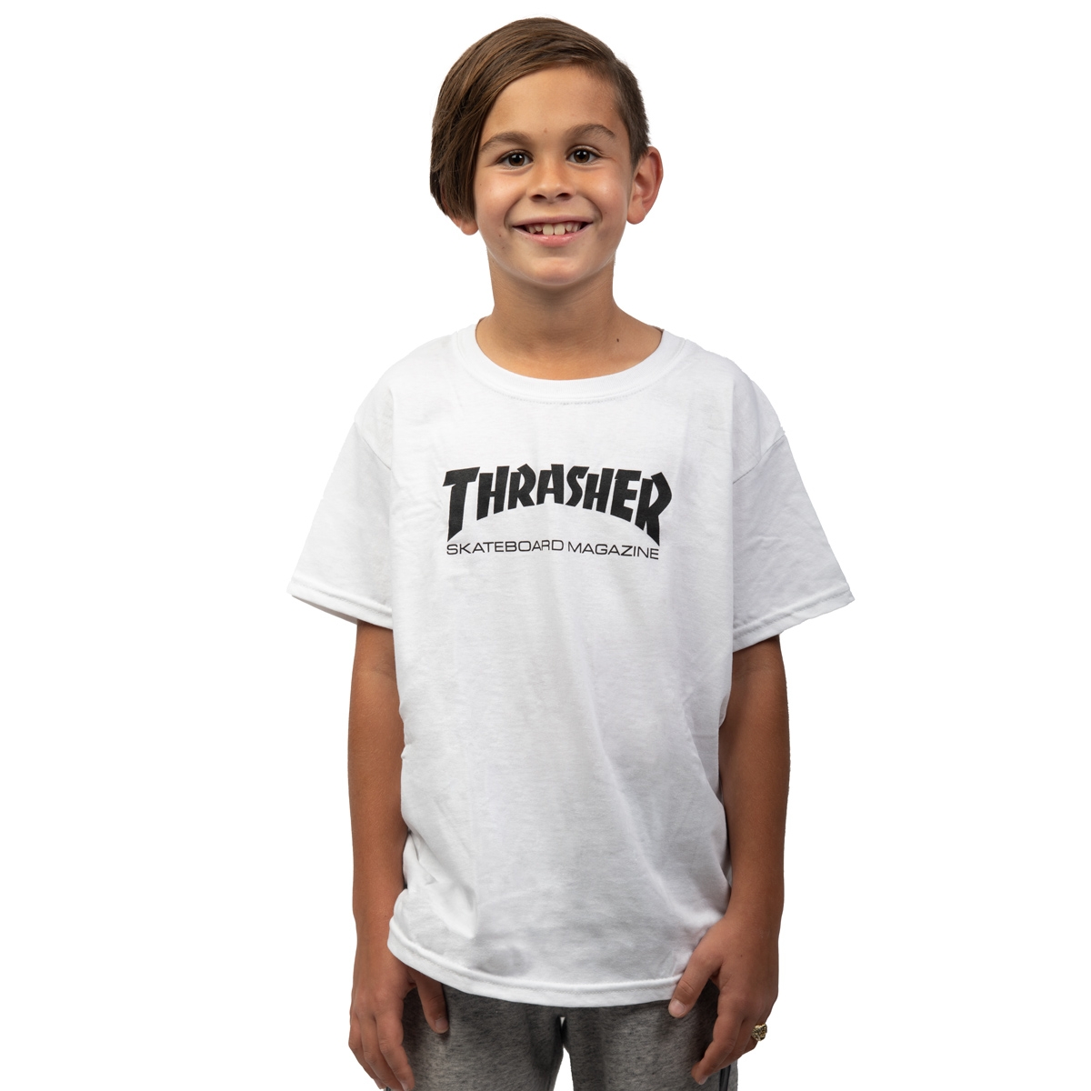 THRASHER SKATE MAG (YOUTH SIZE SMALL) T-SHIRT - WHITE