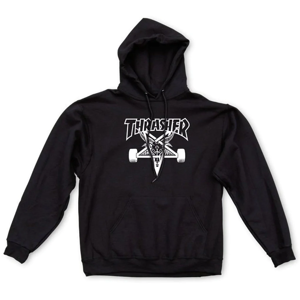 THRASHER SKATEGOAT HOODIE SIZE LARGE (MENS) - BLACK